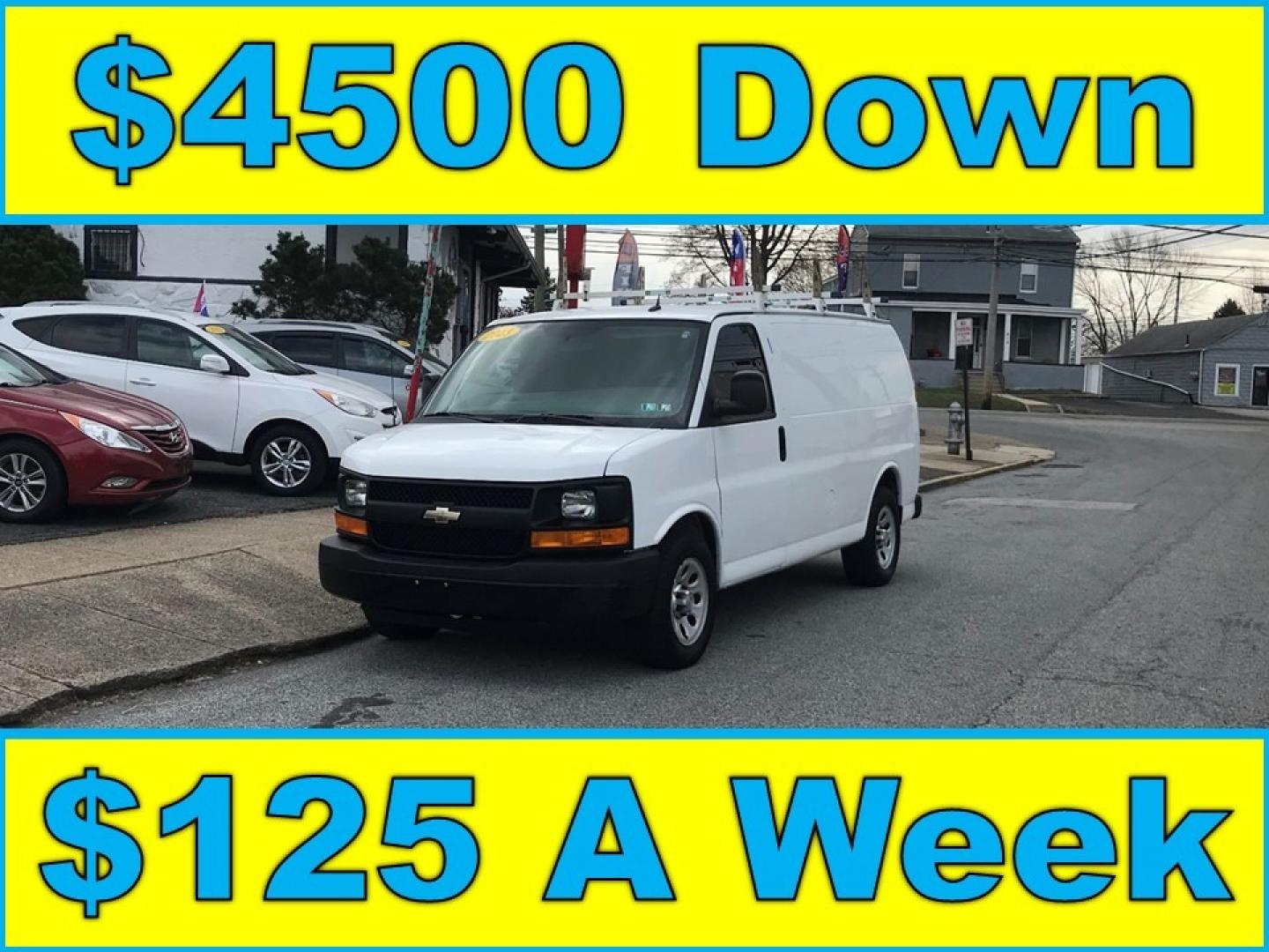 2013 White /Gray Chevrolet Express 1500 (1GCSGAFX2D1) with an 4.3 V6 engine, Automatic transmission, located at 577 Chester Pike, Prospect Park, PA, 19076, (610) 237-1015, 39.886154, -75.302338 - Photo#0